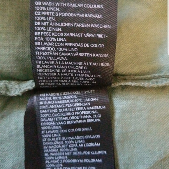 Apple green linen shirt for women L - Picture 5 of 6